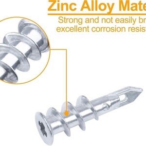 Self-Drilling Zinc Drywall Anchors 30pcs With Screws For Plasterboard Wall Mounting Made In China - Product Image 2