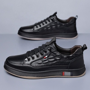 Baskets décontractées blanches pour hommes, bout rond, à lacets, semelle en caoutchouc, chaussures de marche tendance printemps - Product Image 4