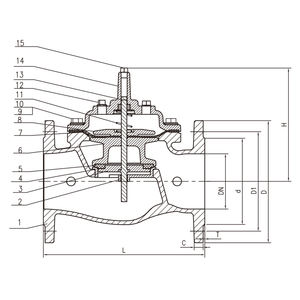 Katup Apung Jarak Jauh SK100X Katup Kontrol Ketinggian Air Otomatis untuk Tangki & Reservoir Dioperasikan dengan <span class=keywords><strong>Pilot</strong></span> untuk Saluran Pasokan Air Besar - Product Image 3