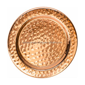 SOUS-VERRE EN MÉTAL EN CUIVRE PUR POUR VERRE À BOISSON UTILISÉ POUR COUVERCLE EN VERRE SOUS-VERRE EN CUIVRE MARTELÉ SOUS-VERRE DE FORME RONDE - Product Image 4