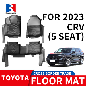Tapis de sol de voiture 5D en caoutchouc TPE écologique, imperméable et antidérapant, sur mesure, 3 pièces pour Honda CRV (5 places) 2023 - Product Image 1