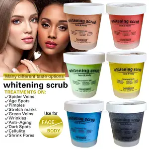 Wholesale natural sea salt ice Cream fruit acid Scrub Skin care Moisturizing exfoliating bath salt face and body whitening scrub