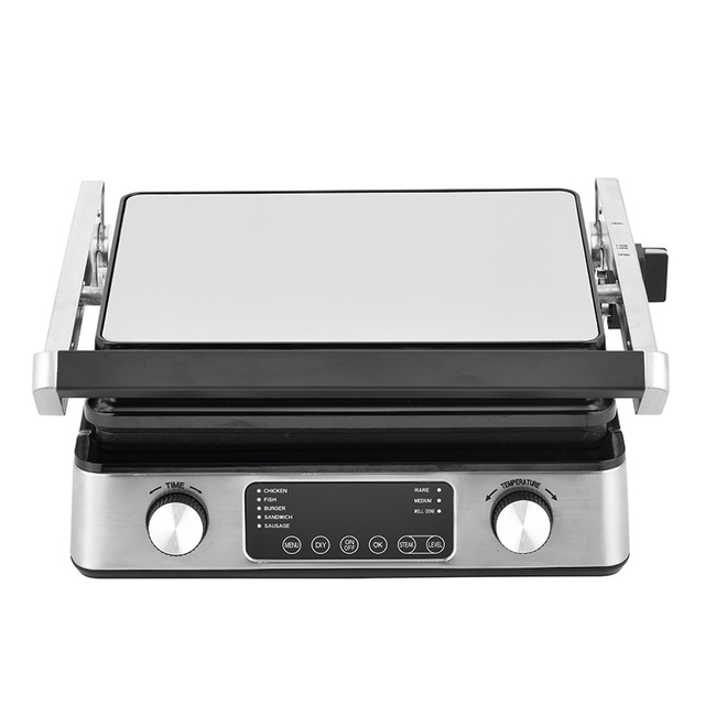 4 Slice High-end Electric Indoor Nonstick Contact Press Grill Sandwich Panini Maker with Touch Screen and Mechanical Knobs