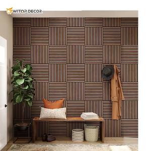 แผ่นผนังไม้อะคูสติกสำหรับกันเสียงสำหรับห้องนั่งเล่นห้องนอนโรงแรมอพาร์ตเมนต์โซลูชันการออกแบบตกแต่งภายใน - Product Image 4