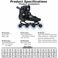 Patins à roulettes de compétition pour enfants, châssis quad en fibre de carbone, roues en PU, fermeture réglable, modèle d'entraînement au slalom L009
