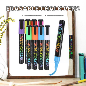 Win-<span class=keywords><strong>Color</strong></span> 8 Farben Löschbare Graffiti-Stifte Flüssigkreide Fenstermarker-<span class=keywords><strong>Set</strong></span> für Fluoreszierende Tafeln und Kreidetafeln - Product Image 2