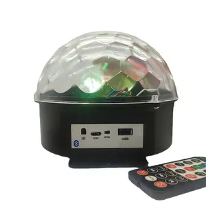 Диско-Шар Лампа светодиодная музыкальная лампа Bluetooth MP3 Хрустальный волшебный шар сценическое освещение и Голосовое управление