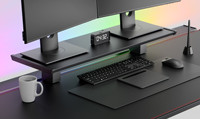 Table de jeu pour ordinateur de course personnalisée de grande taille avec éclairage RVB pour le bureau à domicile, bureau de jeu avec LED