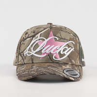 Cappellino da Baseball Sportivo Classico di Alta Qualità Personalizzato con Stampa Mimetica Leopardata e Logo Ricamato, 5 Pannelli in Oxford con Chiusura Snapback