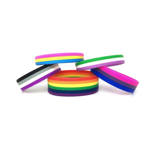 Orgullo LGBT Pulseras de silicona Ace Asexual Bi Bisexual Gay Genderfluid Genderqueer Nonbinary <span class=keywords><strong>Pansexual</strong></span> Polysexual Regalos de bienvenida - Product Image 1
