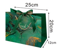 Logo personnalisé élégant mariage sacs en marbre vert sacs cadeaux de remerciement avec ruban