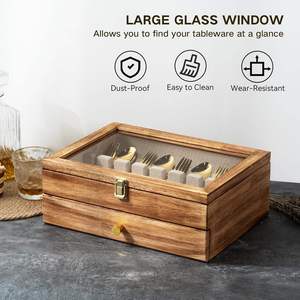 Wooden Jewelry <b>Box</b> With <b>Drawers</b> And Compartments For <b>Storage</b> Rectangle Solid Color Covered Standing Type DZ-99635 - Product Image 2
