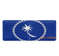 Dompet Kulit Bermotif Bendera Bermuda untuk Pria, Dompet Lipat Dua Kapasitas Ekstra dengan Jendela ID, Dompet Tipis dengan Banyak Slot Kartu
