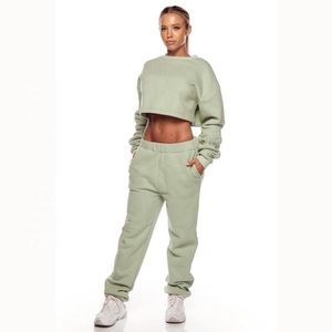 Nouveaux survêtements de sport personnalisés en molleton, sweat-shirts et pantalons de jogging, vêtements décontractés pour femmes - Product Image 4