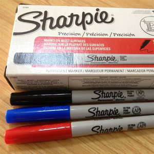 Marqueurs permanents <span class=keywords><strong>Sharpie</strong></span> extra fins pour tissu - 10 couleurs, pointe aiguille 0,5 mm, très demandés - Product Image 1