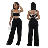 Combinaison camisole ample à la mode européenne et américaine jumelée à un haut sans bretelles ensemble deux pièces