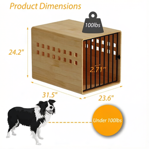 <strong>Wooden</strong> Luxury Modern <strong>Dog</strong> &amp; Cat Cage Indoor Large Rectangular Breathable Ecofriendly Assembled <strong>Dog</strong> Kennel Pet Furniture - Product Image 6