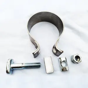 Giunto di testa ad alta resistenza universale in acciaio inox morsetto di scarico Kit Auto Turbo Pipe clip v Band morsetto