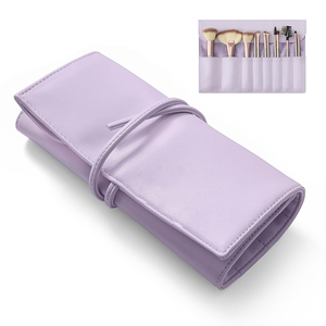 Organisateur de pinceaux de maquillage, étuis cosmétiques en cuir PU, petite pochette de maquillage enroulable, sac de rangement, étui de voyage 2024 rose imperméable - Product Image 1