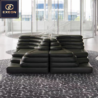 Meubles de salon en éponge haute densité de luxe canapé en cuir moderne combinaison canapé modulaire design haut de gamme
