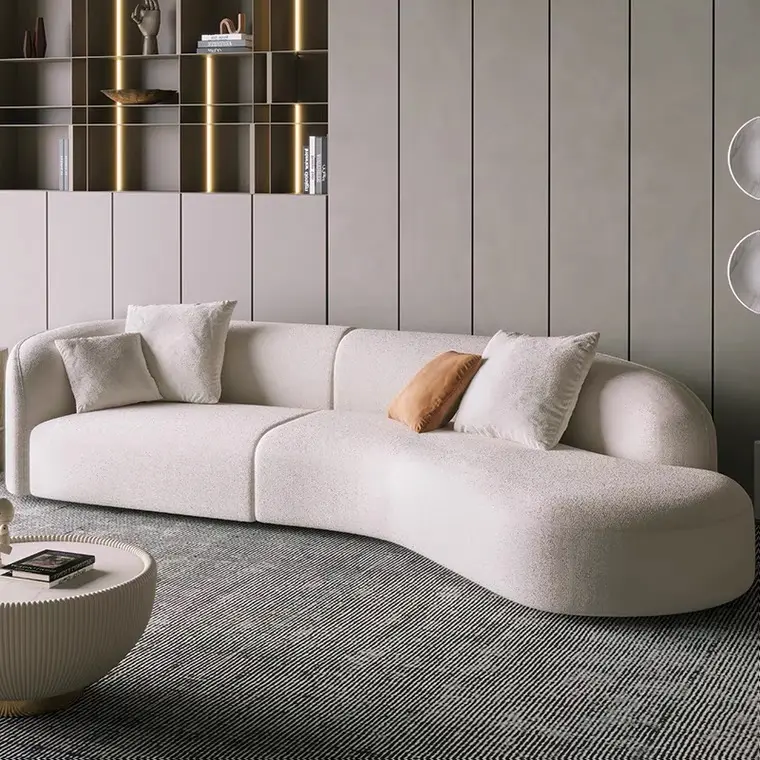 Thiết Kế Mới Vải Có Thể Giặt Mềm Cozy Thiết Kế Cắt Phòng Khách Bộ Sofa Bộ Đồ Nội Thất