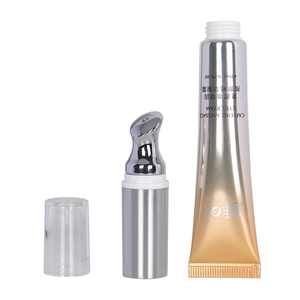 20ml di plastica in alluminio oro spremere vuoto in lega di zinco metallo applicatore vibrante occhi crema tubo 19mm diametro PP Cap cosmetici - Product Image 3