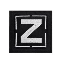 Badge tactique russe en forme de Z brodé pour tissu de vêtement et sacs à dos, Chine, en forme de V-Z, Yunyequ Cow