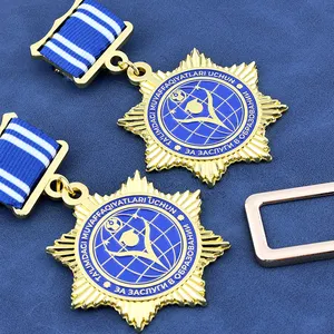 Manufacturer Custom Medalla Medallion Metal Medal 3D Activity Medal Of Honor With Ribbon Bar