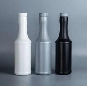 食品级定制彩色HDPE瓶1L长颈果酱瓶糖浆包装空酱瓶