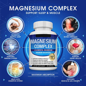 1000mg Supplément de Magnésium avec Vitamine <span class=keywords><strong>D</strong></span> Soutien Immunitaire Adaptogène Herbes Enzyme Activée 90 Capsules - Product Image 2