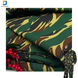 Jinda custom TC 60/40 cotton spandex twill camo polyester cotton camouflage uniform fabric