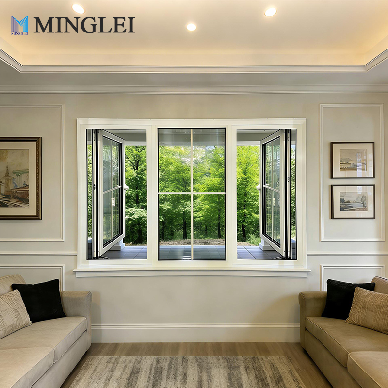 Residential White Aluminum Outward Opening window