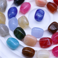 Perles acryliques ovales multicolores effet nuage tourbillonnant, trou droit, 11x14mm, pour la création de colliers, bracelets et accessoires de bijoux DIY