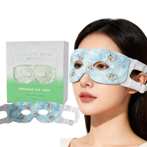 Máscara Ocular Fría Desechable Natural con Hueco en el Centro, Máscara de Hielo Autoenfriable <span class=keywords><strong>para</strong></span> Ojos Secos con Artemisia o Sin Perfume - Product Image 1