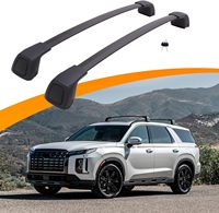 Barre transversale de cargaison noire en aluminium verrouillable Capacité de 100kg pour 2019-2025 pour Hyundai Palisade