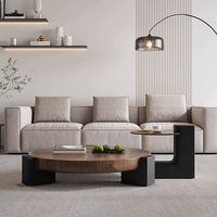 Moderner Luxus-Couchtisch, Einteiliger Designer-Beistelltisch, Runder Teetisch für Wohnzimmer, Wohnmöbel