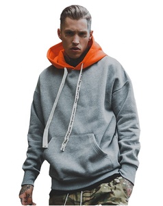 Streetwear Fleece <span class=keywords><strong>Pullover</strong></span> gris Sudadera con capucha Hip Hop sudaderas con capucha para hombres - Product Image 1