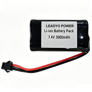 7.4v 2s 3000mah 12c 18650 लिथियम आयन बैटरी पैक के लिए SM-3P कनेक्टर 68.5 एक्स 18.7 एक्स 36.7 मिमी खिलौना कार नावों के लिए - Product Image 1