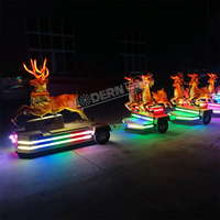 Cerf Voiture d'amusement lumineuse Train électrique sans rail Manèges de fête foraine Balade amusante pour les enfants