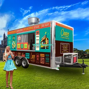 美国 Standerd 美国移动食物 Consession 拖车食品车移动烧烤食品车，设有厨房