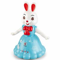 Jouet Lapin Musical Dansant Mignon en Gros, Rotation à 360 Degrés avec Lumières et Sons, Idéal Cadeau d'Anniversaire pour Tout-petits et Enfants
