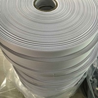Rouleau d'étiquettes textiles satinées en polyester à coudre vierges