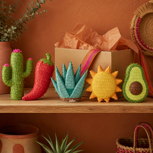 Mini Piñ<span class=keywords><strong>ata</strong></span> Cactus, Peperoncino e Avocado - Set Regalo per la Celebrazione del Cinco de Mayo, Gadget per Feste a Tema Messicano - Product Image 3
