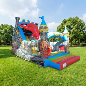 WINSUN - Tobogán Inflable Temático para Niños y Adultos, Castillo Inflable, Tobogán Seco de PVC para Parque de Trampolines, Centro Comercial, Jardín - Product Image 1