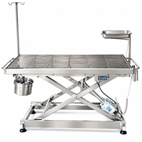 Table d'opération vétérinaire électrique en acier inoxydable avec élévateur à ciseaux pour hôpital vétérinaire