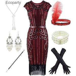 Great Gatsby 1920S flapper <span class=keywords><strong>charleston</strong></span> Robe đen Ombre Kim Loại chuỗi Bodycon Câu lạc bộ ăn mặc sàn chiều dài tự nhiên sexy bên Vestido - Product Image 4
