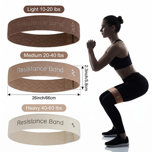 Resistance Band Set Knitted Elastic Band Medium Strength Glute <b>Leg</b> Training Squat <b>Exercise</b> Bands - Product Image 3