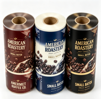 Film en rouleau personnalisé pour emballage de café 500g 1kg, multicolore, scellage thermique, conservation de l'arôme, pour grains de café torréfiés, vente en gros