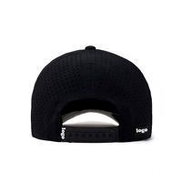 Custom Logo 6-Panel Performance Waterproof Baseball Hat Black Laser Cut Perforated Gorras Beisbol for Men Women 100% Polyester
