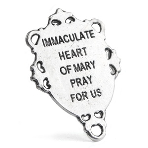 Centro in Lega del Sacro Cuore di Maria per la Realizzazione di Rosari Cattolici, 29mm, Argento Antico - Product Image 3
